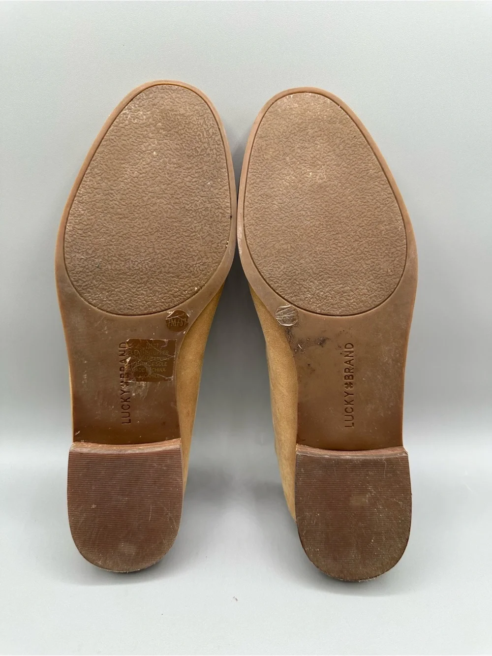 Lucky Brand Cahill Leather Slip On Loafers Women 7 Tan